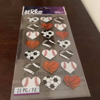 Sticko sport heart stickers 