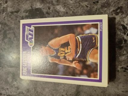 Eric Leckner 1989-90 Fleer Rookie card Utah Jazz