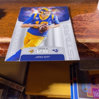 2019 panini score fantasy stars Jared Goff football card 