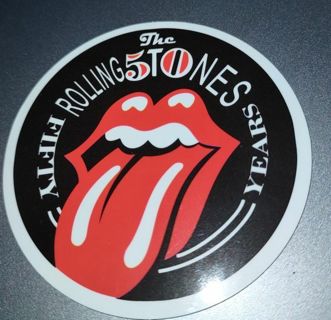 Rolling Stones 50th anniversary and laptop sticker hard hat toolbox luggage guitar water bottle