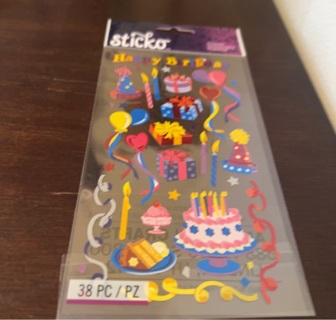 Sticko happy birthday stickers 