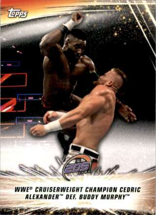 2019 Topps Wwe SummerSlam Wwe Cruiserweight Champion Cedric Alexander Def. Buddy