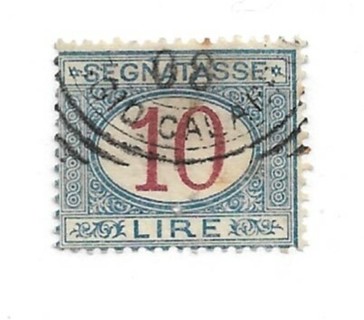 Scarce 1894 Italy ScJ20 10L Postage Due used