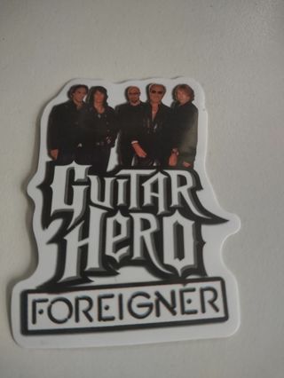 Foreigner Guitar Hero band sticker for Xbox laptop water bottle PS4