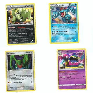 Pokemon Cards Rayquaza 3/17 Alolan Muk 58/149 Tyranitar 56/124 Feraligatr 17/119