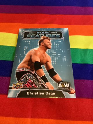 WWE 2022 Upper Deck Main Features AEW Wrestling Card #MF-12 Christian Cage 