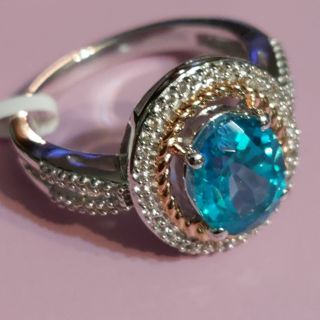 Topaz sterling silver gold ring retails $180
