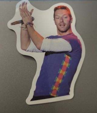 One new Coldplay Chris Martin laptop sticker for water bottle Xbox PlayStation 4