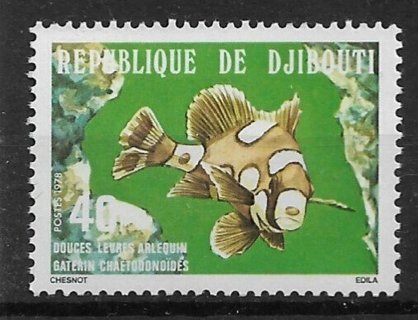 1978 Djibouti Sc484 40fr Harlequin-fish MNH