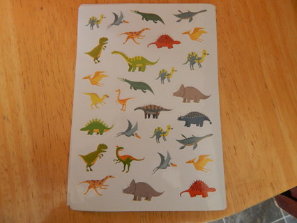 Sheet of  Colorful HAPPY DINOSAURS stickers