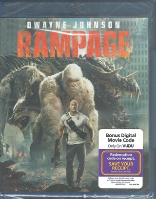 Dwayne Johnson In Rampage Blu-ray Brand New & Factory Sealed