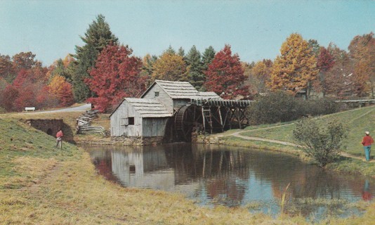 Vintage Used Postcard: a: 1954 Water Wheel