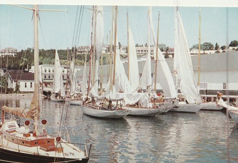 Vintage Unused Postcard: t: Yacht Basin in Harbor, Mackinac Island