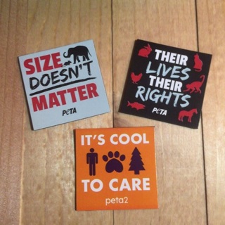 PETA / PETA2 Magnets | LOT OF 3 | 1 3/4" x 1 3/4"