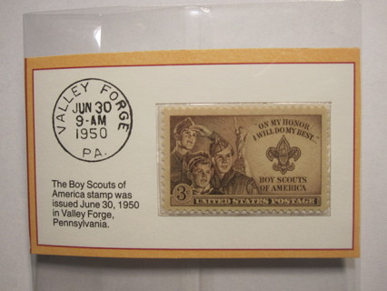 Official Mount US Stamp #138: 1950 3c Boy Scouts of America