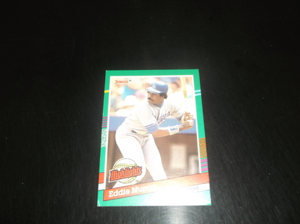 1991 Donruss   Highlights  Eddie Murray   insert  card   #  BC-18    Los Angeles Dodgers