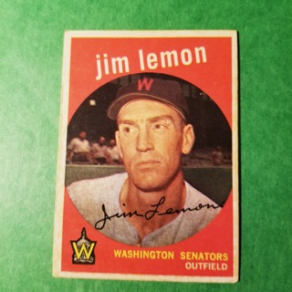 1959 - TOPPS BASEBALL CARD NO. 215 - JIM LEMON - SENATORS