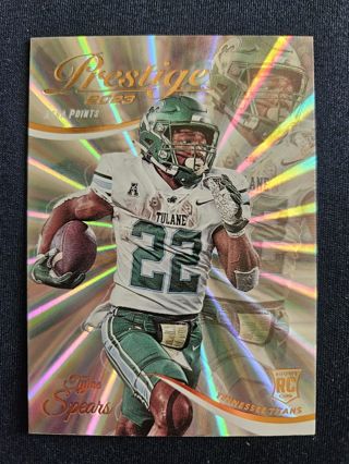 2023 Panini Prestige Xtra Points Sunburst Rookie Tyjae Spears