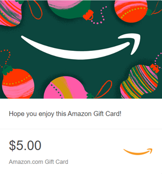 $5 Amazon E-Gift Card
