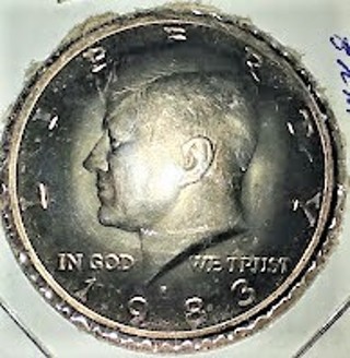 COIN KENNEDY HALF DOLLAR WITH ERRORS OVER POLISH DIE E AND R IN LIBERTY ERROR ON BACK ALSO LOOK WOW!