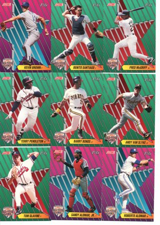 (9) 1992 Score P&G Baseball Stars