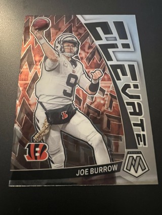 Joe Burrow Elevate Insert Prizm 2023 #E-JB Cincinnati Bengals