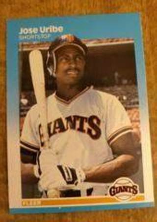 Jose Uribe 1987 Fleer San Francisco Giants