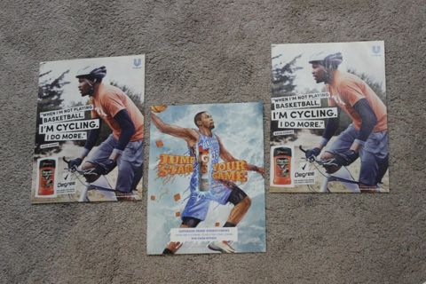 (3) Kevin Durant Magazine Print Ads Posters Degree Gatorade OKC Thunder NBA