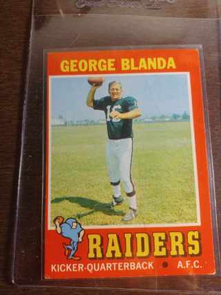 1971 Topps VINTAGE George Blanda BV $15.00