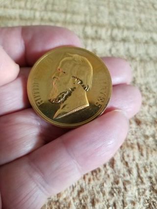 RUTHERFORD B HAYES.US PRESIDENT GOLD PLATED COIN