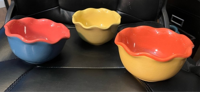 Three Colorful Bowls 