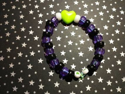 Black and purple Halloween bracelet