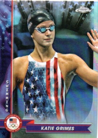 2024 Topps Chrome Olympics Katie Grimes Refractor #28