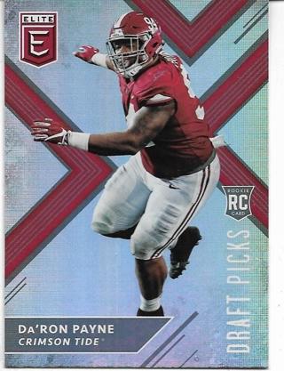 2018 ELITE DRAFT PICKS DARON PAYNE HOLO ROOKIE CARD