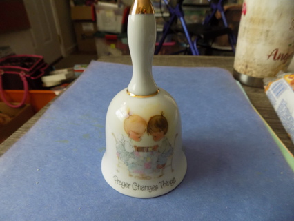 Vintage Enesco Precious Moments Prayer Changes Everything bell JAPAN 4 1/2 tall TIG