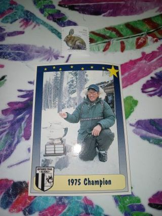 1992 iditarod Trail Alaska Card