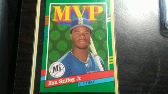 1990 LEAF MVP KEN GRIFFEY JR. SEATTLE MARINERS BASEBALL CARD# 392