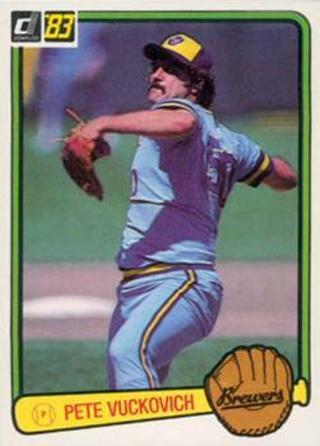 Pete Vukovich 1983 Donruss Milwaukee Brewers