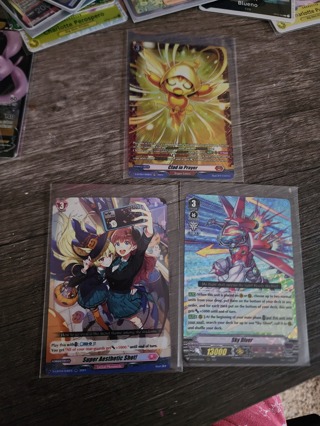 3 Holo Vanguard TCG cards 