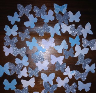 Over 30 Blue Butterfly Punches