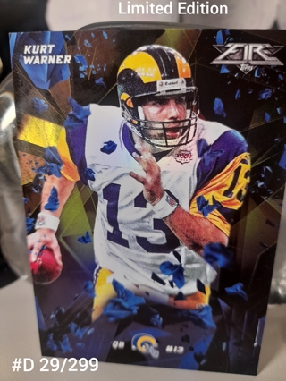 2015 Kurt Warner AIR Limited Edition #D 29/299 Rams