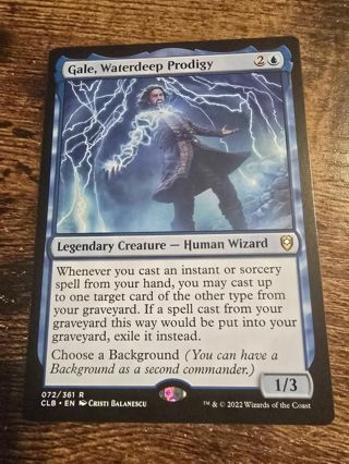 Magic the gathering mtg Gale Waterdeep Prodigy rare card Baldurs Gate