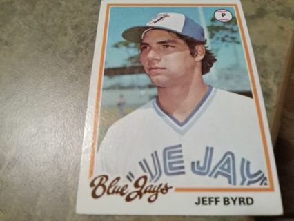 1978 TOPPS JEFF BYRD TORONTO BLUE JAYS BASEBALL CARD# 667