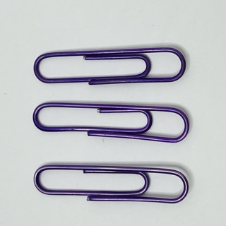 Purple Metallic Large Paper Clips 