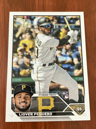 2023 Topps #238 Liover Peguero RC - Pittsburgh Pirates Rookie Baseball Card