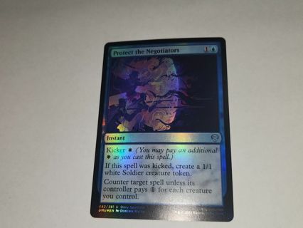 Magic the gathering mtg Protect the Negotiators foil card Dominaria United