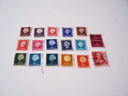 Netherlands Postage Stamps Used/Cancelled Set of 17