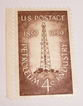 Scott #1134, Oil Derrick, One Useable 4¢ US Postage Stamp