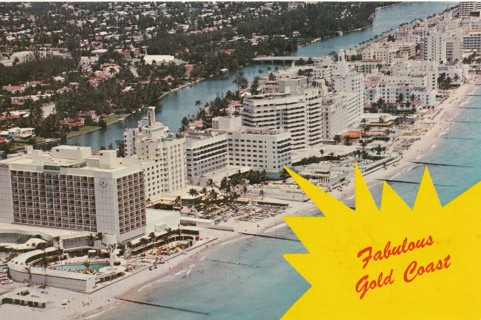 Vintage Unused Postcard: o: Fabulous Gold Coast, Miami Beach, FL