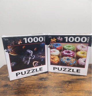 Outer Space & Delightful Doughnuts 1000 pcs of Jigsaw Puzzle 